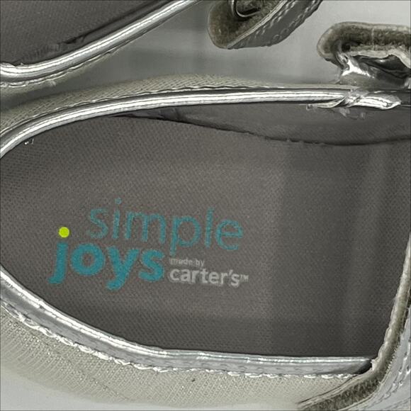 Simple Joys by Carter Mary Jane Sneaker Sparkling Silver Size 12 - Picture 14 of 14